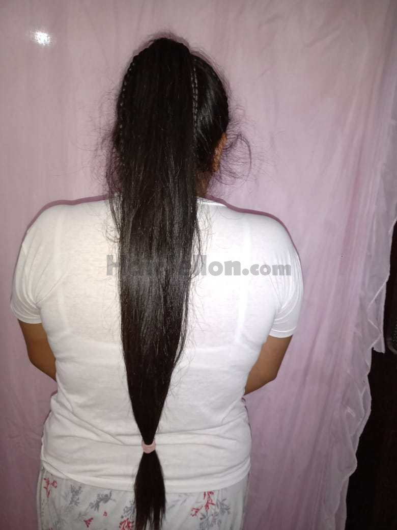 24 inches Virgin Black Hair, latina hair.