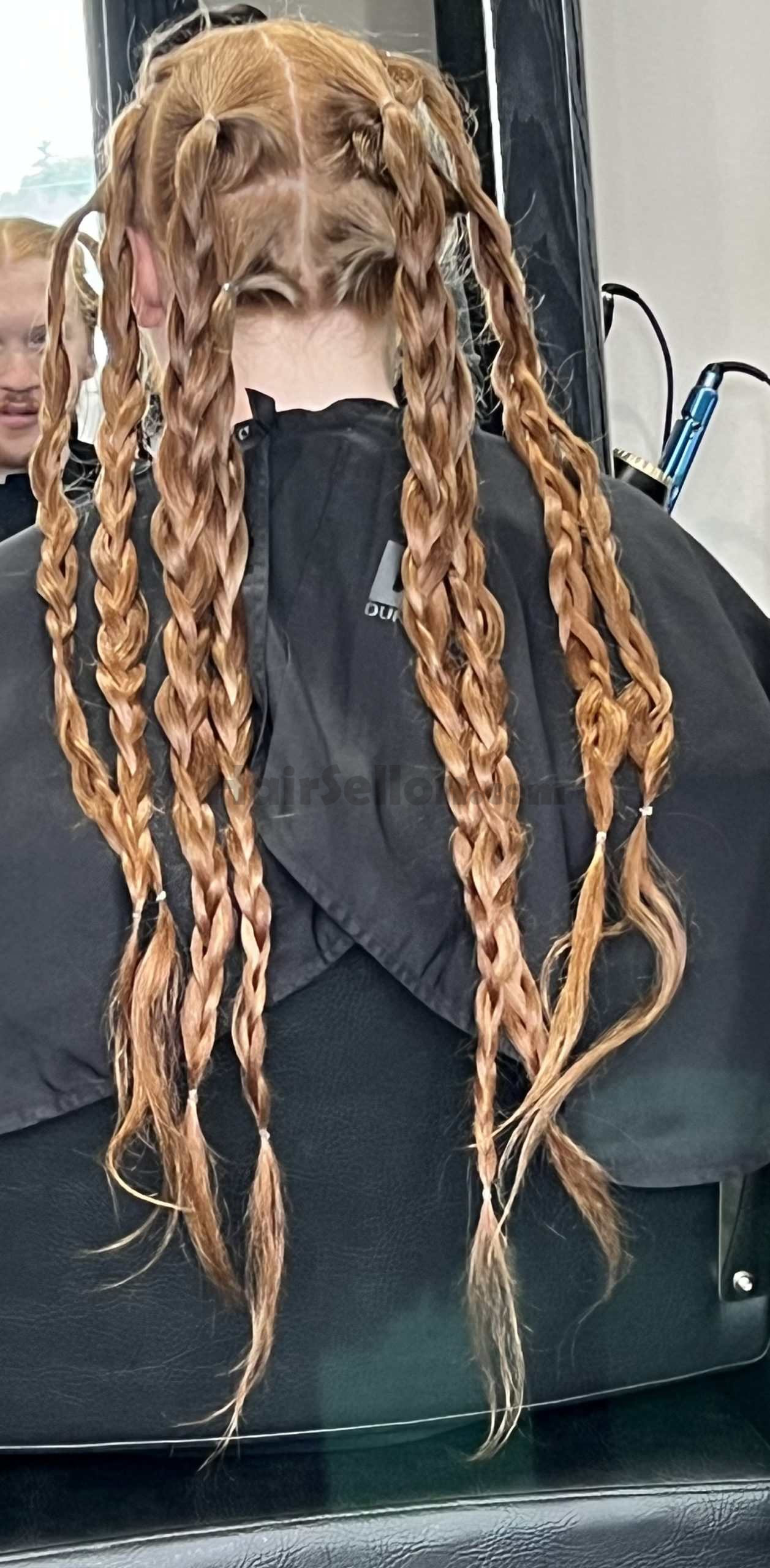All the braids before cutting