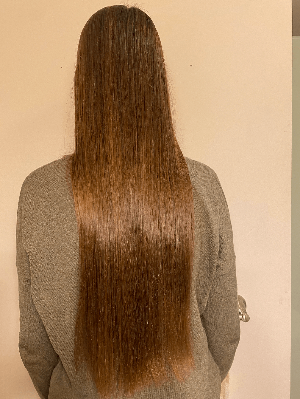 16″ Virgin Straight Chestnut Hair
