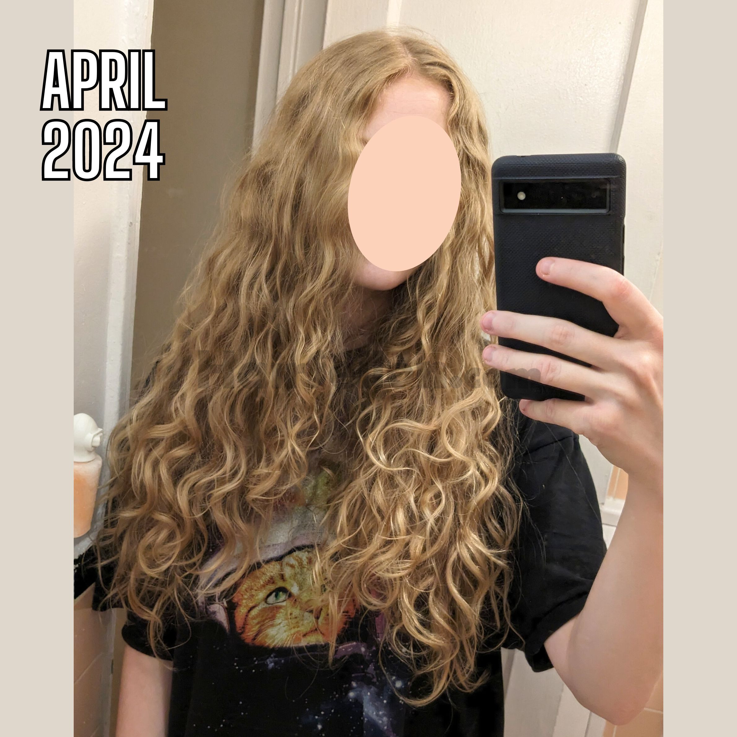 Front View, Natural Curls (Just Washed)