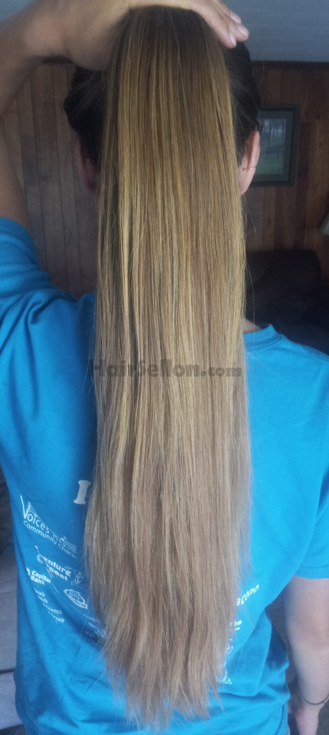 Thick virgin hair with blonde highlights - HairSellon