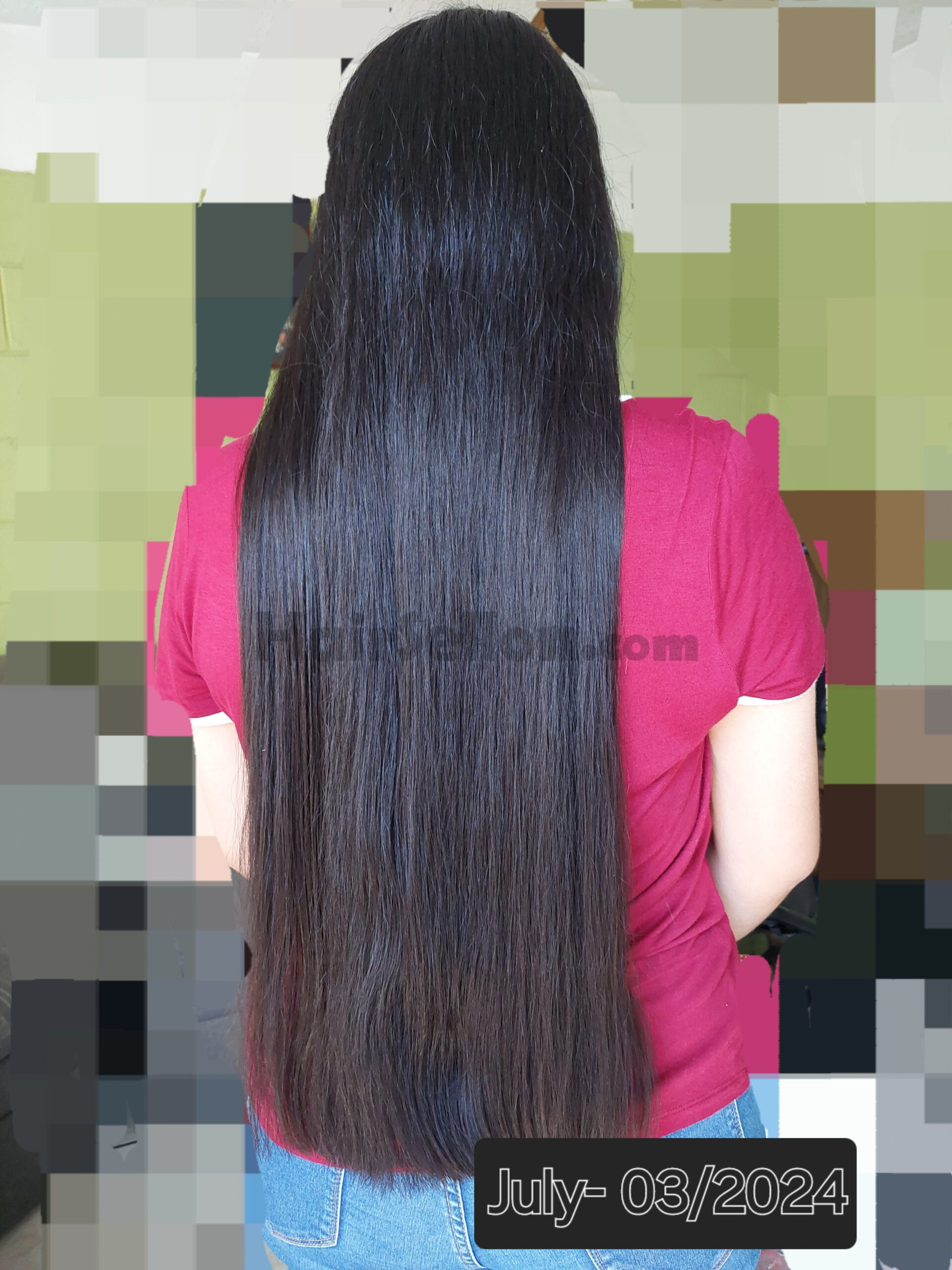 15 inch length and straight dark brown virgin Latina hair - HairSellon